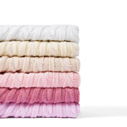 Cable Knit Skirts in Rose Pink
