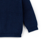 Classic Knit Baby Sweater in Navy