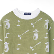 Golf Knit Long Sleeve Crewneck Sweater