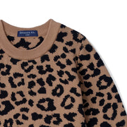 Leopard Baby Knit Ruffle Romper
