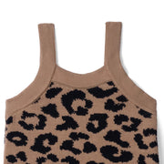 Leopard Baby Knit Playsuit