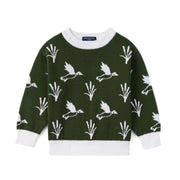 Mallard Duck Knit Long Sleeve Crewneck Sweater