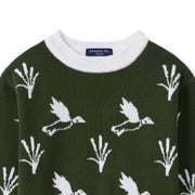 Mallard Duck Knit Long Sleeve Crewneck Sweater