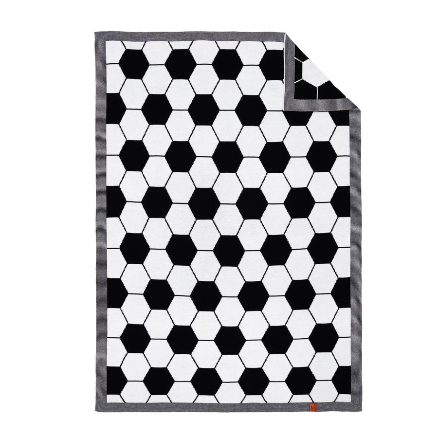 Soccer Jacquard Knit Baby Blanket