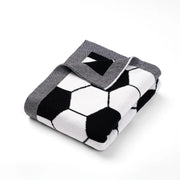 Soccer Jacquard Knit Baby Blanket