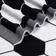 Soccer Jacquard Knit Baby Blanket