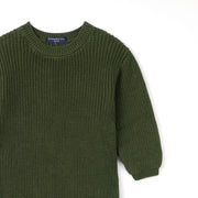 Baby Knit Romper Snap Closure in Forest Green