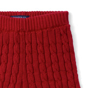 Cable Knit Short in Red Xmas