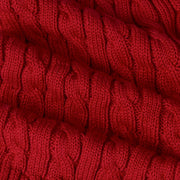 Cable Knit Short in Red Xmas