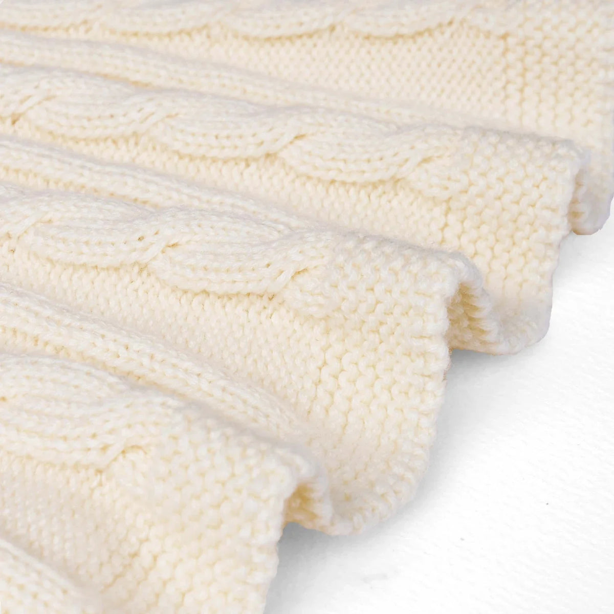Cable Knit Skirts in Cream