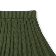 Cable Knit Skirts in Forest Green