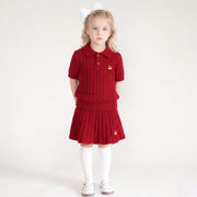 Cable Knit Skirts in Red Xmas