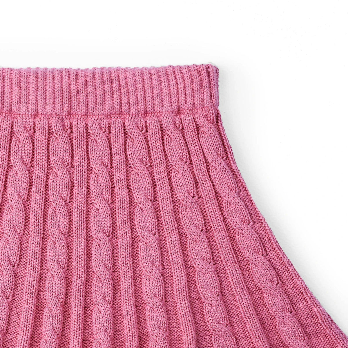 Cable Knit Skirts in Rose Pink