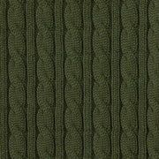 Classic Cable Knit Baby Sweater in Forest Green