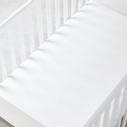 Bamboo Crib Sheet in White