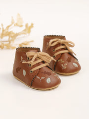 Baby Booties Velvet Anti-Slip Rubber Sole Cozy Winter Prewalker Shoes for Newborn Infant Boys and Girls