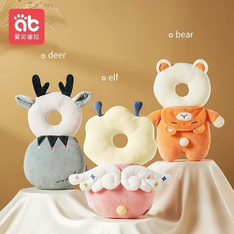AIBEDILA Baby Head Protector Safety Pad Cushion Back Prevent Injured Elf Lion 1-3T Toddler Security Pillows Protective Headgear