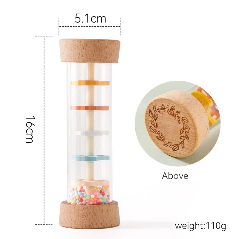 Montessori Baby Rain Stick Sensory Rattle Educational Toy Kids