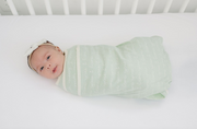 GOTS Certified Organic Cotton Blanket - I Love You (Desert Green)