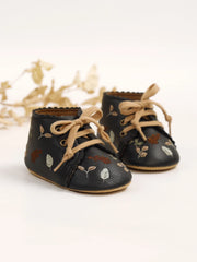 Baby Booties Velvet Anti-Slip Rubber Sole Cozy Winter Prewalker Shoes for Newborn Infant Boys and Girls