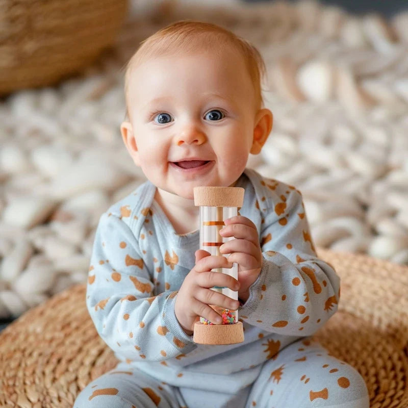 Montessori Baby Rain Stick Sensory Rattle Educational Toy Kids