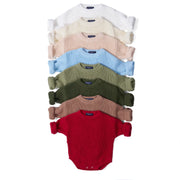 Classic Chunky Knit Baby Romper in Cream
