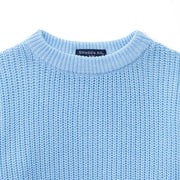 Classic Knit Baby Sweater in Baby Blue