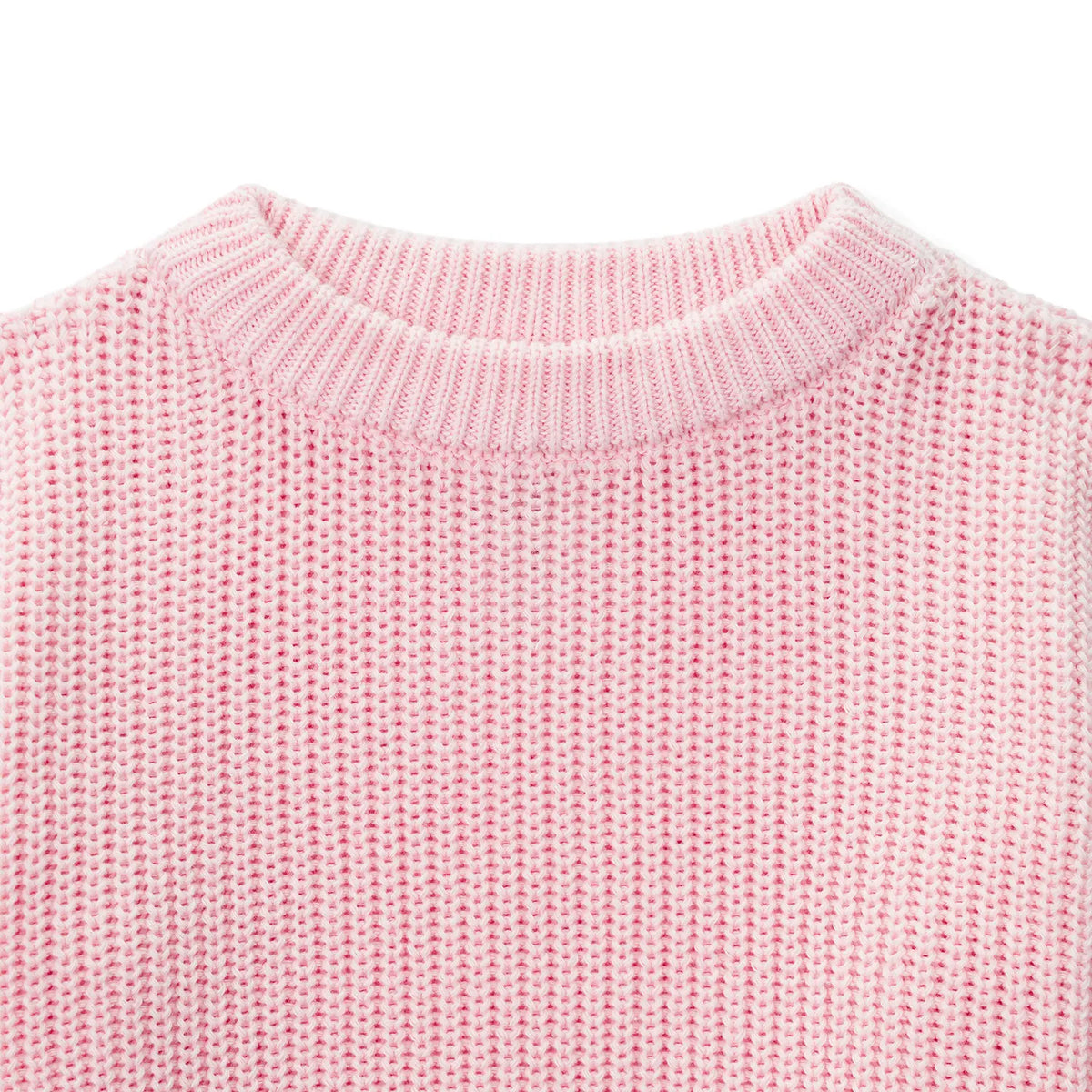 Classic Pink Knit Baby Sweater