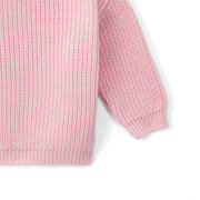 Classic Pink Knit Baby Sweater