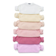 Classic Knit Baby Sweater in Lilac