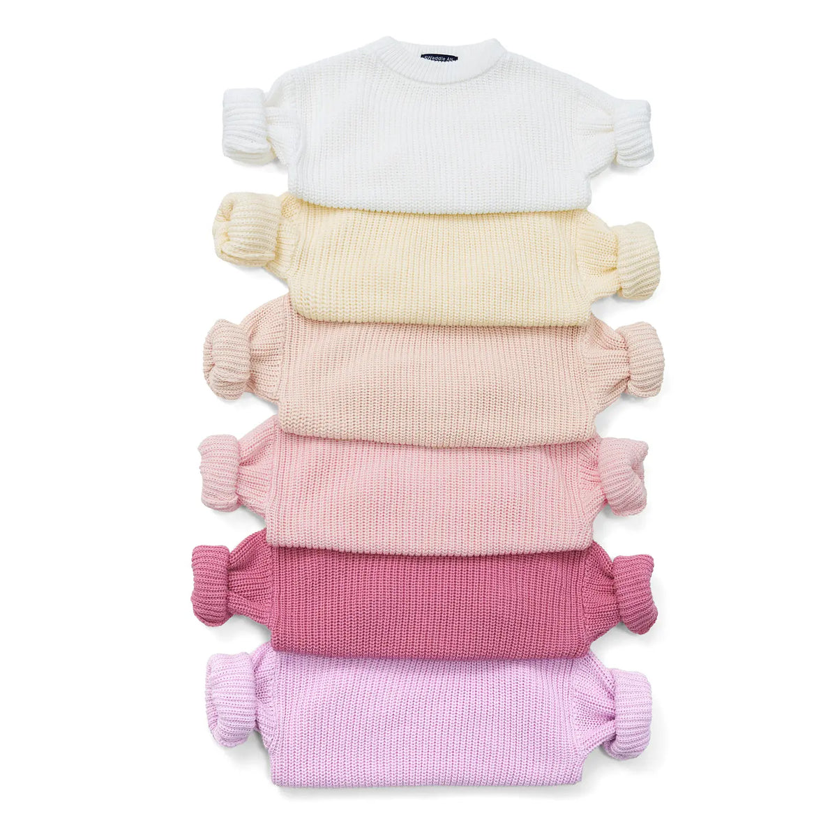 Classic Pink Knit Baby Sweater