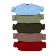 Classic Knit Baby Sweater in Baby Blue