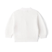 Classic Cardigan with Pockets in White