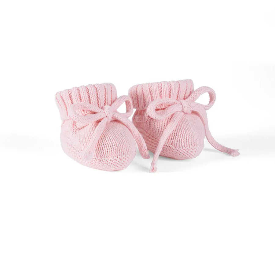 Knitted Booties in Pink