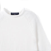 Knit Rollneck Baby Sweater in White