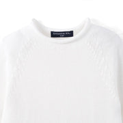 Knit Rollneck Baby Sweater in White
