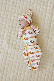 Organic Cotton Baby Gown – GOTS Certified Newborn Sleep Gown – Aztec Pony