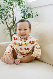 Organic Cotton Baby Bib – GOTS Certified Drool Bib for Newborns – Aztec Pony