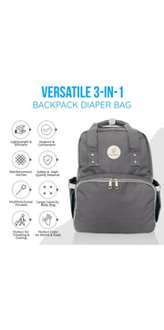 MoonBaby Backpack Diaper Bag Foldable Changing station Portable Crib Bassinet