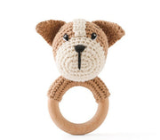 Baby Rattle Hand Woven Cartoon Animal Bracelet Newborn Soothing Doll