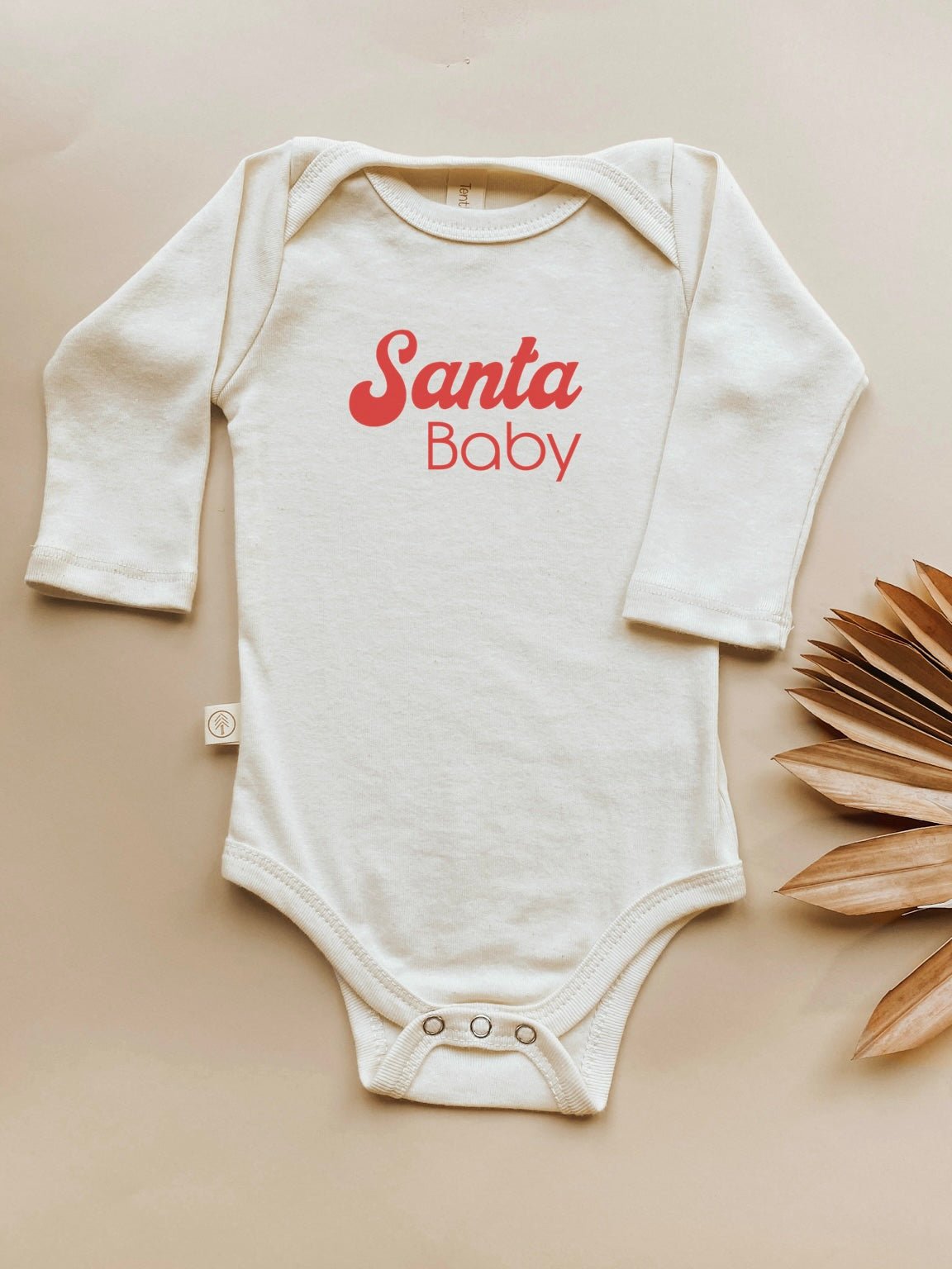 Santa Baby Organic Baby Bodysuit Long Sleeve
