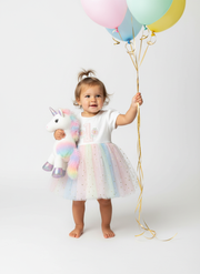 First birthday pastel tutu dress and matching headband bow