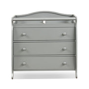 Baby Changing Table Infant Diaper with 3 Drawers and Safety Belt-Gray