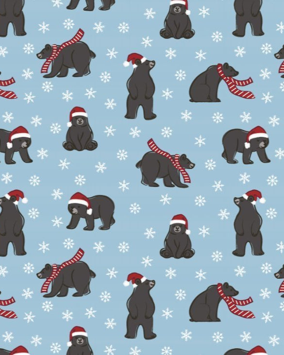 Bear Christmas Bamboo Pajamas for Kids – Two Piece Set
