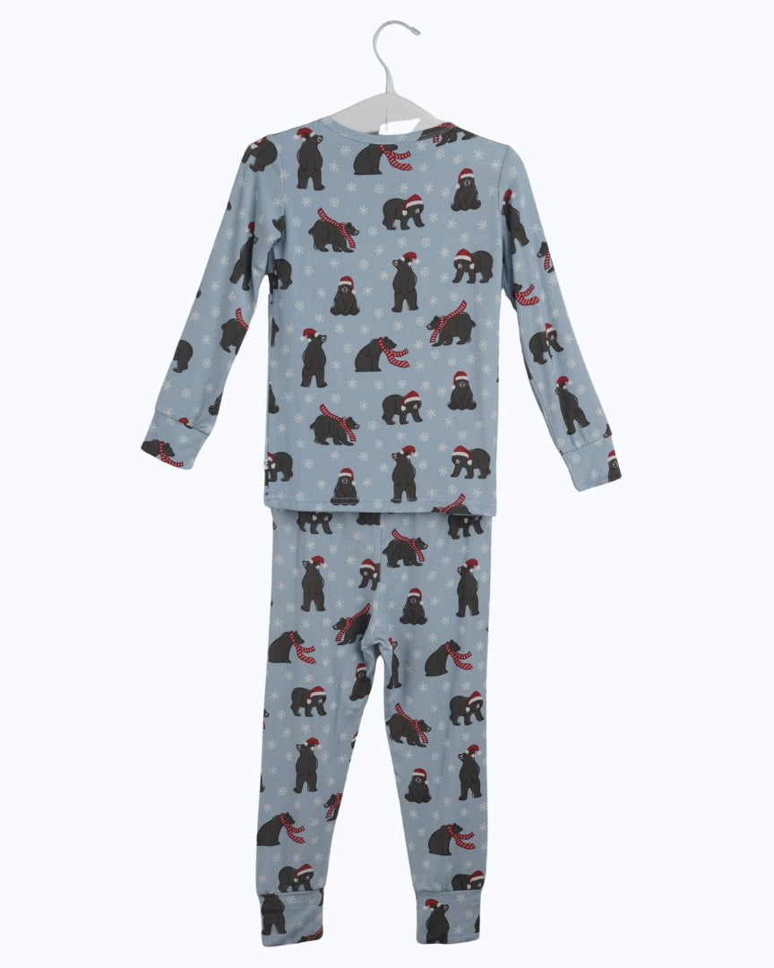 Bear Christmas Bamboo Pajamas for Kids – Two Piece Set