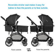 2-in-1 Foldable Pushchair Newborn Infant Baby Stroller