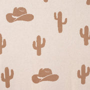 Cactus Jacquard Knit Baby Blanket