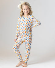 Multi Checkered Bamboo Pajamas for Kids – Two Piece Set