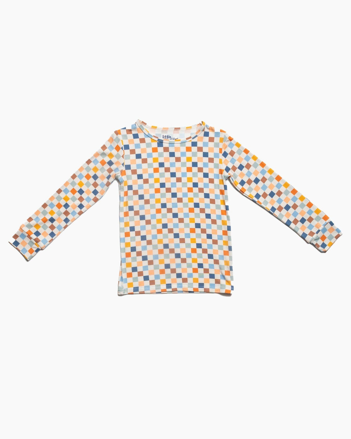 Multi Checkered Bamboo Pajamas for Kids – Two Piece Set