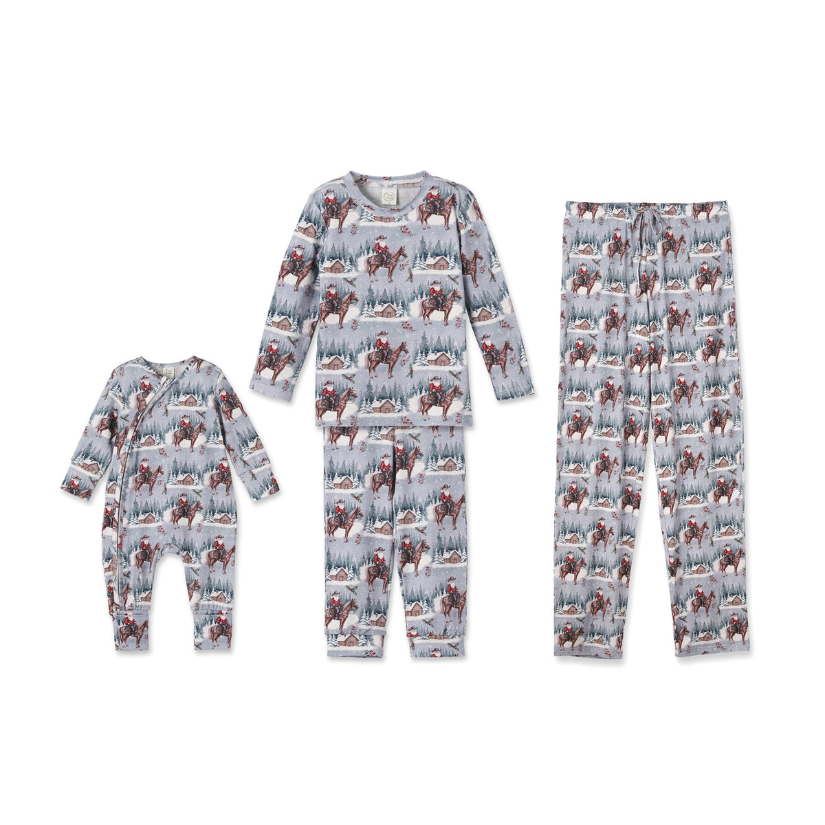 Cowboy Christmas Family Matching Bamboo Pajamas